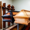 Funeral accessories, coffin